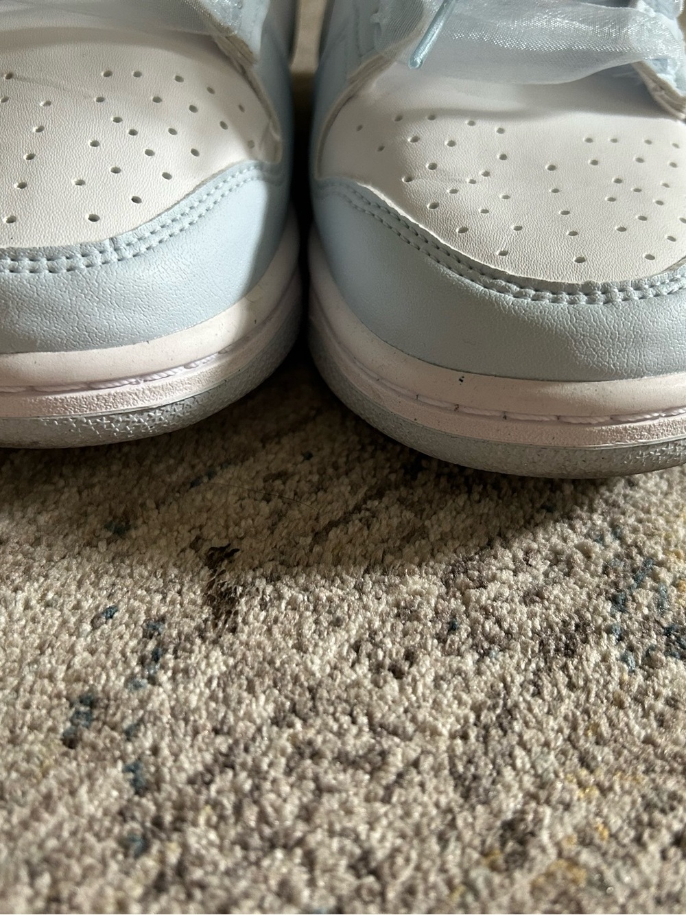 Nike Dunk Low Next Nature Blue Tint Sheer Lace Pack Sneakers Size 7 Ribbon - Picture 4 of 11